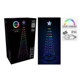 Basics Árbol de Navidad 154 LEDs RGB Exterior, Mando a Distancia, 1.5m de Altura, Base Ø50cm, IP44 Precio: 39.49999988. SKU: B139MAPTXS