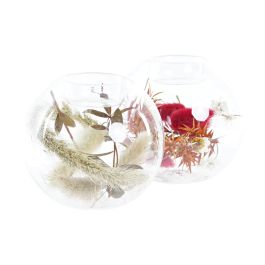 DKD Home Decor Portavela Beige Rojo 10 x 9 x 10 cm (4 Unidades)