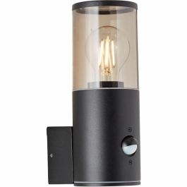 Brilliant BRI4004353405679 Aplique Exterior con Detector de Movimiento Sergioro Depoli E27 20W Negro, Bombilla No Incluida