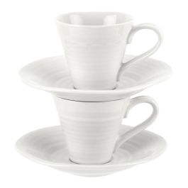 Portmeirion Set 2 Tazas Café Espresso Sophie Conran 80ml Apto Lavavajillas Microondas Horno Congelador