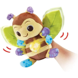 VTECH BABY Maëlle, my Discovery Bee - Abeja de peluche suave y musical hecha con plástico reciclado para bebés
