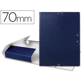 Carpeta Proyectos Liderpapel Folio Lomo 70 mm Carton Gofrado Azul