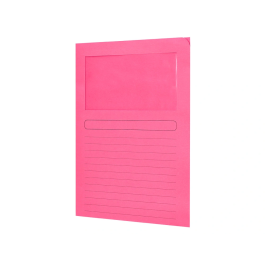 Q-connect Subcarpeta Cartulina DIN A4 Colores Surtidos con Ventana Transparente 120g/m2 Paquete de 25 Unidades