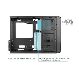 TOOQ CAJA SLIM MATX TQC-3007U3CD 500W LECTOR TARJETAS TOOQ CAJA SLIM MATX TQC-3007U3CD 500W LECTOR TARJETAS