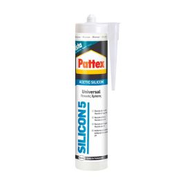 Pattex Silicon 5 Silicona Acética Universal Blanco 280 ml Sellador Baños Cocina Ventanas Precio: 4.58999948. SKU: B176V2BER4