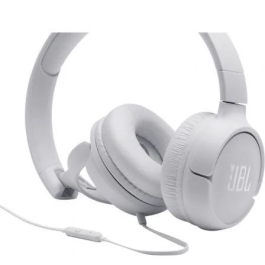 JBL Auriculares Tune 500 con Micrófono Jack 3.5 Blancos JBLT500WHT