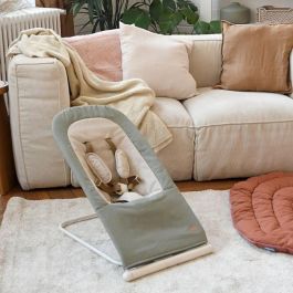 BÉABA BEA1701218617387 Tumbona Plegable Eazy Relax, 3 Inclinaciones, Ultra Compacta y Delgada - Liquen