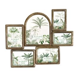 DKD Home Decor National 24b Marco Multifoto Tropical Natural de Mango y Cristal para 6 fotos, 55 x 47 cm Precio: 35.50000003. SKU: B17MYV6D7H