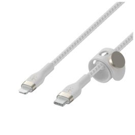 Belkin CAA011ds1MWH Cable USB-C a Lightning Trenzado de Silicona 1m Blanco