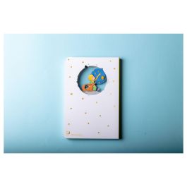 El Principito Cuaderno A5 Le Petit Prince 120 Páginas Hojas Lisas Blanco Portada Relieve