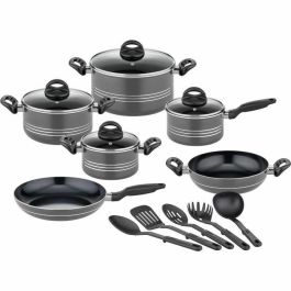 GSW GSW4005643158817 Batería de Cocina Milano Grey Aluminio Macizo para Inducción - 15 piezas - Gris