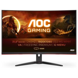 AOC C32G2ZE/BK Monitor Gaming Curvo 31.5" Full HD 240Hz 1ms VA Negro/Rojo Precio: 220.50000005. SKU: S7733463
