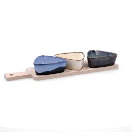 Bidasoa Juego de Tabla para Aperitivos Moana de Bambú y Cerámica, 4 piezas Multicolor y Decorado, 34x9,5x4,5 cm Precio: 7.49999987. SKU: B1FHZXFKEW