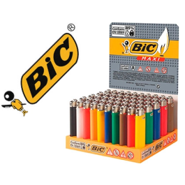 Bic Encendedor Maxi j26 Colores Surtidos Expositor 50 Unidades Precio: 62.50000053. SKU: B1F33ZMASY