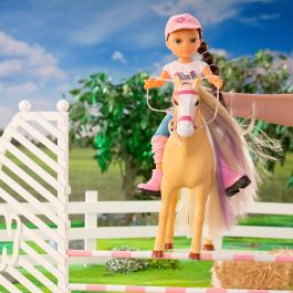 Famosa Nac49000 Nancy Muñeca Un Día Con Su Caballo, articulada, incluye cepillo mágico cambia color crin