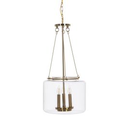 Lámpara de Techo Dorado Cristal Hierro 220-240 V 35 x 35 x 72 cm Lámpara de Techo Dorado Cristal Hierro 220-240 V 35 x 35 x 72 cm