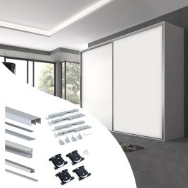 Emuca Kit de herrajes para armario de 2 puertas correderas y cierre suave Placard 90, perfil Vall, espesor 19mm, tableros no incluidos, Anodizado mate Emuca Kit de herrajes para armario de 2 puertas correderas y cierre suave Placard 90, perfil Vall, espesor 19mm, tableros no incluidos, Anodizado mate Precio: 188.50000004. SKU: B1BGC9ZC4C