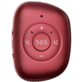 Leotec Localizador GPS Tracker 4G/ LTE LETRACK02R Rojo para Personas y Objetos con Botón SOS y Detector de Caídas