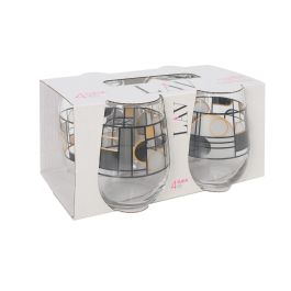 Set de 4 Vasos Gaia Abstract 360 cc - LAV (6 Cajas) Set de 4 Vasos Gaia Abstract 360 cc - LAV (6 Cajas)