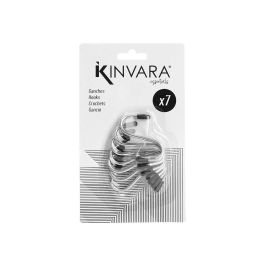 Set 7 Ganchos Metálicos Mini Kinvara 10.4x18x2.5 cm, Plata (24 Unidades) Set 7 Ganchos Metálicos Mini Kinvara 10.4x18x2.5 cm, Plata (24 Unidades)