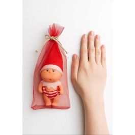 Berjuan Muñeco Elfo 12 cm con braguita y babero, incluye bolsita de tela de vinilo