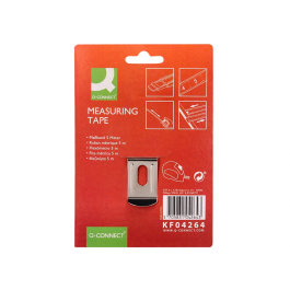 Q-connect Flexometro con Freno Material Antichoque 19 mm Ancho Longitud 5 mt