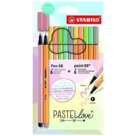 Rotulador Fibra Stabilo Pen 68/Point 88 Pastel Love Estuche De Carton De 12 (6X Pen 68 Y 6X Point 88) Precio: 12.50000059. SKU: B16TREBEC4