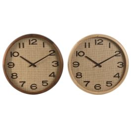 Reloj Pared Cottage DKD Home Decor Natural Marron 5 x 40 x 40 cm (2 Unidades)