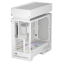 DeepCool CL6600 WH - Torre ATX para PC Gaming, Color Blanco, Con Cristal Templado, Panel Frontal y Ventiladores con Iluminación RGB, Factor de Forma ATX/microATX/Mini-ITX