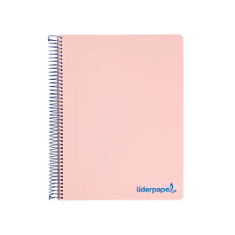 Liderpapel Cuaderno Espiral A5 Micro Wonder Tapa Plástico 120h 90gr Cuadro 5mm Rosa