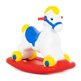 Polesie Pony Ruedas Y Balancin 53541, Juguete Mecedor de Plástico para Niños +12 Meses, 49.5 x 50 x 30 cm