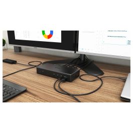 Hub USB i-Tec C31QUATTRODOCKPD Negro