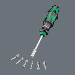Wera 05134491001 Kraftform Kompakt 28 con Tasche - Destornillador Múltiple Plano con 6 Puntas Phillips, Pozidriv, Ranura y Portabrocas Magnético
