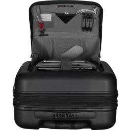 Wenger Maleta de Cabina Syntry con Compartimento para Portátil 14", 4 Ruedas Pivotantes, Negro/Gris, 36L