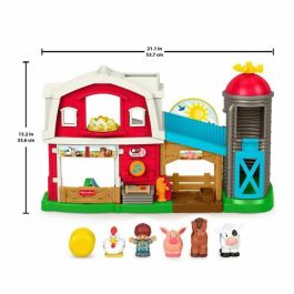 Fisher-Price JGX08 Conjunto de Juego Multilingüe Little People Animales de Granja