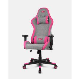 Drift DR90 PRO Silla para videojuegos de PC, Asiento acolchado Gris y Rosa