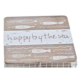 Caja Mediterraneo DKD Home Decor Marron Blanco 16 x 6 x 16 cm