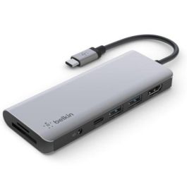 Belkin Adaptador USB-C 7 en 1 con USB-C PD, 2x USB-A, HDMI 4K, Lector SD/Micro SD y Jack 3.5 mm Gris Precio: 59.50000034. SKU: S7605134