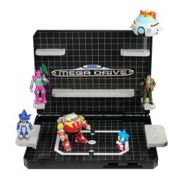 CONSOLE HEROES Diorama Mega Drive Sonic the Hedgehog, Console Heroes, se abre para formar un diorama con bandeja de cartuchos, edad +8 años