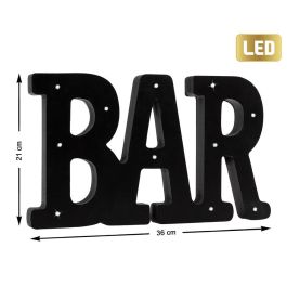 Rótulo Negro Luminoso Para Pared Bar 36x2x21 cm - Decoración LED Industrial Precio: 7.58999967. SKU: S1123293