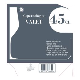 Caja 6 Copas Vino Vidrio Valet 45 cL