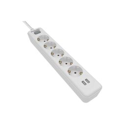 Regleta 5 tomas + 2 puertos usb de 2,4a spn3052wa/10 philips