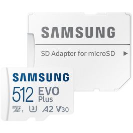 Samsung MB-MC512KA/EU Tarjeta de Memoria MicroSDXC EVO Plus 512GB, 130MB/s U3 V30 A2 para 4K, Móviles y Consolas, Resistente.