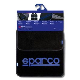 Sparco SPC1901 Alfombras de Moqueta para Coche Negras con Logo Azul Antideslizantes - Juego de 4 Piezas Universales, Poliéster y PVC Sparco SPC1901 Alfombras de Moqueta para Coche Negras con Logo Azul Antideslizantes - Juego de 4 Piezas Universales, Poliéster y PVC
