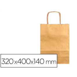 Q-connect Bolsa Papel Kraft Oro L con Asa Retorcida 320x400x140 mm Paquete 25 Unidades Precio: 15.49999957. SKU: B12NKECCNW