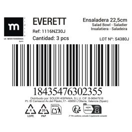 La Mediterranea Ensaladera Opal Everett 22.5 cm