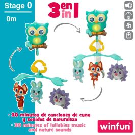 Carrusel para Cuna Winfun Bosque 3 en 1 31,5 x 42 x 24,5 cm Plástico (4 Unidades)