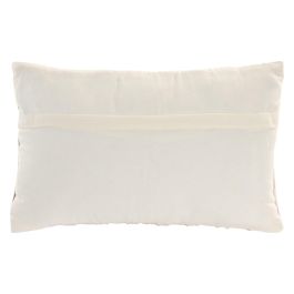 DKD Home Decor Cojín Boho India 24 Crudo 30 x 50 cm Algodón Macramé Hecho a Mano (2 Unidades)