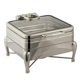 Luxe Chaffing Dish 1/1 con Patas, Acero Inoxidable, Dimensiones 58 x 47 x 30 cm, para Buffet y Exposición Precio: 1066.50000039. SKU: B136SREBFF