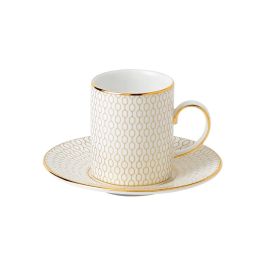 Wedgwood Taza de Café con Plato 80 ml (2 Unidades) Colección Arris-Gio Gold Bone China Precio: 129.49999953. SKU: B1CQ7J2579